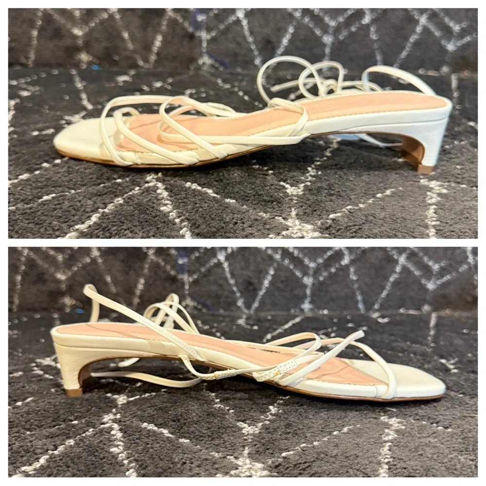 New J Crew Sardinia ankle-wrap heeled sandals